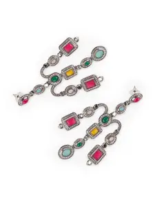 Priyaasi Gold-Plated Contemporary Drops Earrings