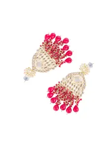Priyaasi Gold-Plated Contemporary Drop Earrings