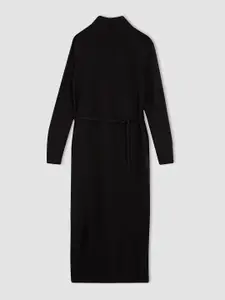 DeFacto Mock Neck A-Line Midi Dress