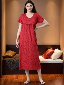 Kryptic Conversational Printed Midi Nightdress