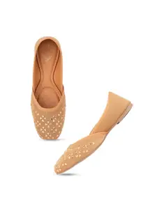 Style Shoes Ethnic Embellished Square Toe Mojaris