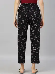 Kryptic Women Conversational Printed Pure Cotton Lounge Pants
