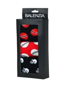 Socksxpress Pack of 3 Cricket Collection Men Ankle Socks