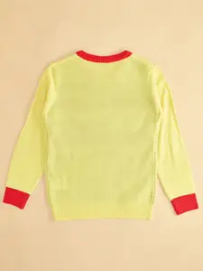 YU by Pantaloons Boys Graphic Printed Ribbed Acrylic Pullover Sweater