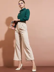 DressBerry Slim Fit Spread Collar Casual Shirt