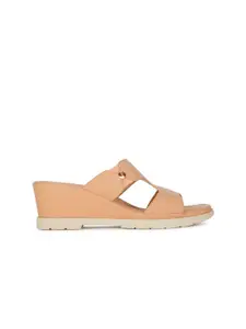 Bata comfit Open Toe Wedge Heel Mules