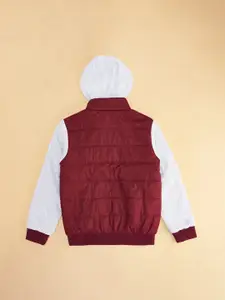 YU by Pantaloons Boys Colourblocked Hooded Padded Jacket