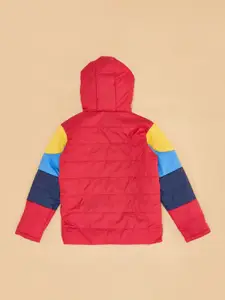 YU by Pantaloons Boys Colourblocked Hooded Padded Jacket