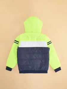 YU by Pantaloons Boys Colourblocked Hooded Padded Jacket
