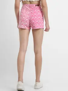 FOREVER 21 Women Mid-Rise Conversational Printed Pure Cotton Shorts