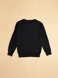 YU by Pantaloons Boys Graphic Printed Round Neck Pullover Sweater