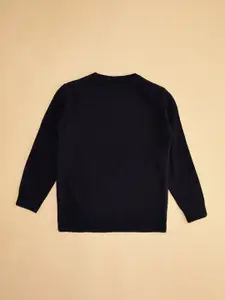 YU by Pantaloons Boys Graphic Printed Round Neck Pullover Sweater