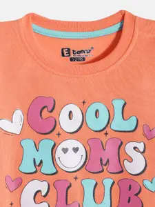 Eteenz Girls Typography Printed Round-Neck Premium Cotton Sweatshirt