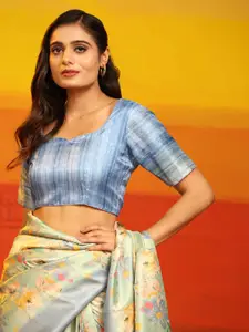 Silk Land Floral Kanjeevaram Silk Digital Print Saree