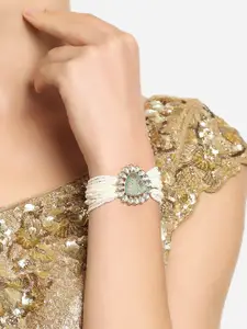 Zaveri Pearls Set Of 2 Gold-Plated Multistrand Bracelet