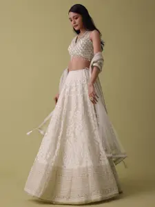 KALKI Fashion Embroidered Beads and Stones Ready to Wear Lehenga & Blouse With Dupatta