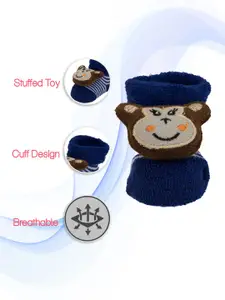 Yellow Bee Infant Boys Pack Of 2 Striped Cotton Ankle Length Socks