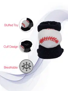 Yellow Bee Infant Boys Pack Of 2 Striped Cotton Ankle Length Toy Socks