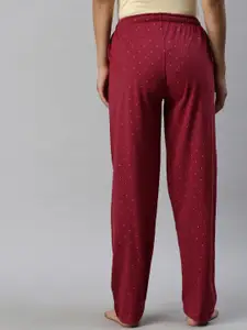Kryptic Women Printed Pure Cotton Relaxed Fit Lounge Pants