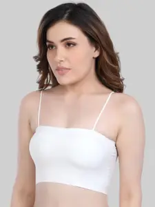 PLUMBURY Full Coverage Removable Padding Bandeau Tube Bra With All Day Comfort