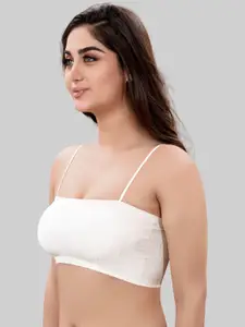 PLUMBURY Full Coverage Removable Padding Bandeau Tube Bra