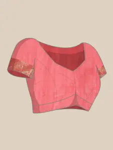 Silk Land Kalamkari Woven Pichwai Muga Silk With Digital Print saree