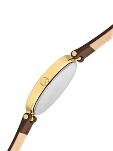 French Connection Diva Women Embellished Leather Straps Analogue Watch FCP44BRL