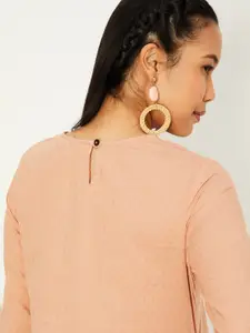 max Woven Design Straight Cotton Kurta