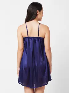 FashionRack Lace Inserted Regular Nightdress With Robe