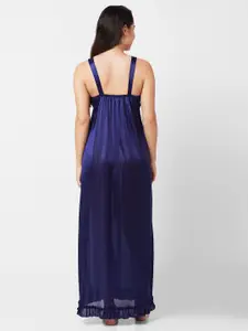 FashionRack Lace Inserted Maxi Nightdress With Robe