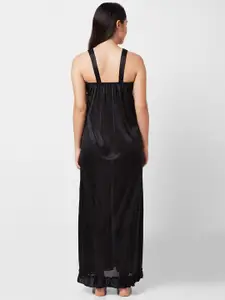 FashionRack Shoulder Straps Satin Maxi Nightdress