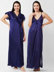 FashionRack Shoulder Straps Satin Maxi Nightdress