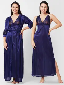 FashionRack Shoulder Straps Satin Maxi Nightdress