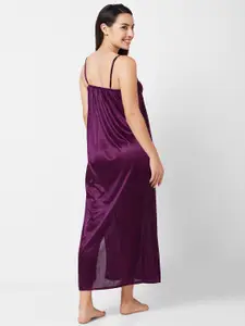 FashionRack Lace Inserted Maxi Nightdress With Robe