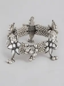 Sangria Women Silver-Plated Charm Bracelet