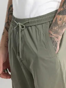 Snitch Men Smart Tapered Fit High-Rise Trousers