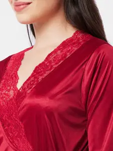 NOIRA V-Neck Maxi Nightdress