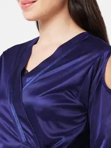 NOIRA Satin Maxi Nightdress With Robe