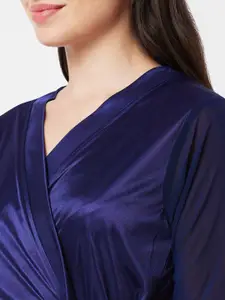 NOIRA Laced Shoulder Straps Maxi Nightdress With Robe