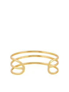 TEEJH Women Gold-Toned Gold-Plated Cuff Bracelet