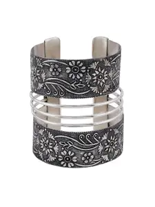 TEEJH Silver-Plated Cuff Bracelet