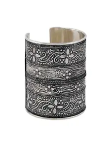 TEEJH Silver-Plated Cuff Bracelet