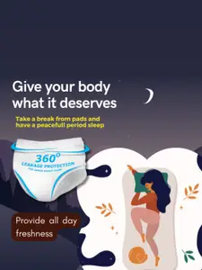 CareDone Pack Of 2 Day and Overnight Leak Proof White Period Panties