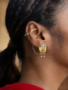 SHAYA 925 Sterling Silver Contemporary Studs Earrings