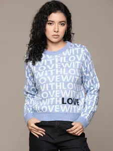 Roadster Typography Printed Acrylic Pullover