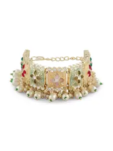 Zaveri Pearls Kundan Wraparound Bracelet