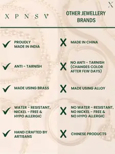 XPNSV Gold-Plated Contemporary Drop Earrings