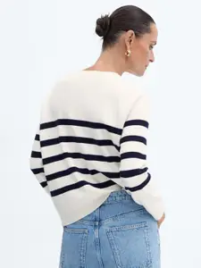 MANGO Striped Pullover