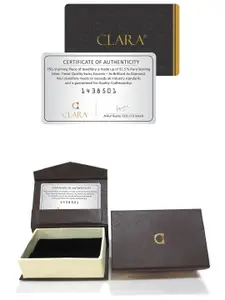 Clara 925 Silver Cubic Zirconia-Studded & Belen Pendant With Chain