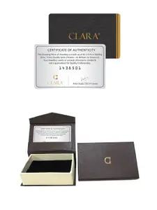 Clara 92.5 Sterling Silver Rose Gold-Plated CZ-Studded Heart Pendant With Chain